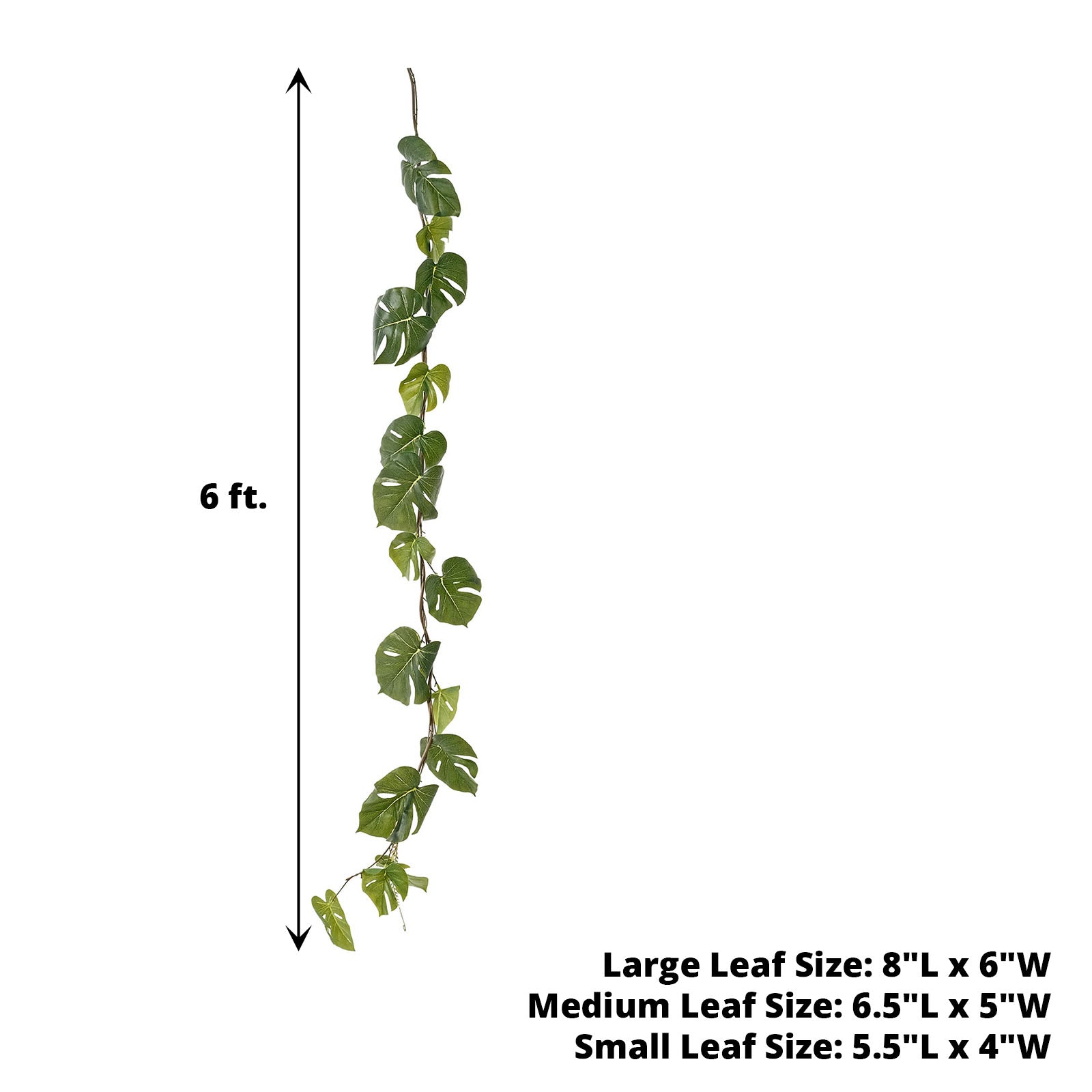 6FT Faux Olive Branch Garland, Artificial Leaf Vine Greenery Foliage W